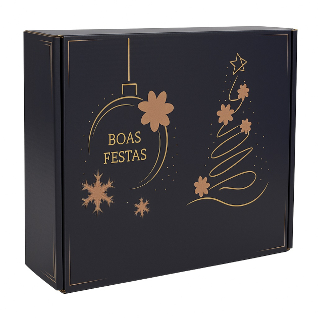 Caixa Cartao Preta dourada 35*30*12
