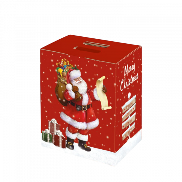Caixa Cartão Vermelha Pai Natal 33x25x35