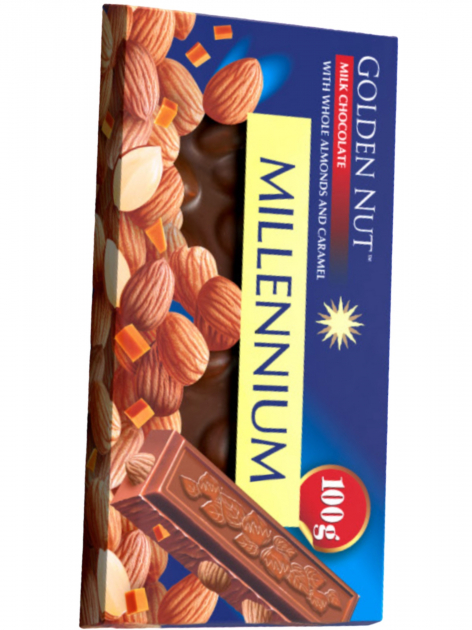 Mille Choc Golden Nut Amendoa Int e Car 100gr