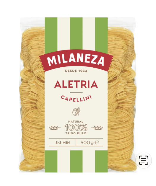 Massa Aletria Capellini 500 grs